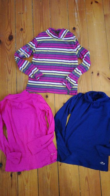 Lot tee shirts hiver cols roulés 5 ans