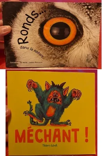 Lot 2 livres: ronds dans la nature - méchant!