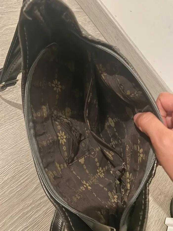 sac à main bandoulière matelassé gris 👜 - photo numéro 4