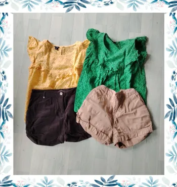 Lot de 2 ensembles t-shirt + short 10 ans