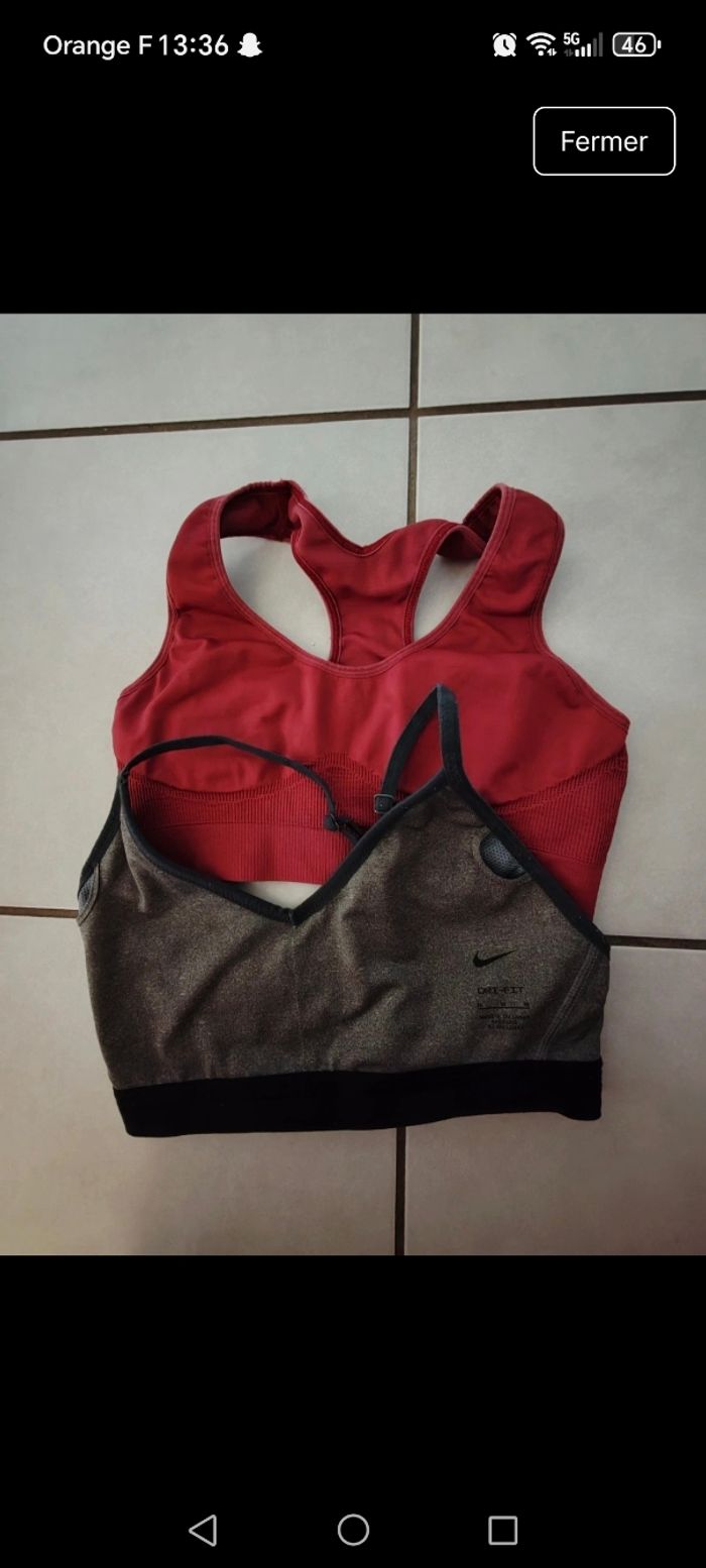 Brassière de sport taille M