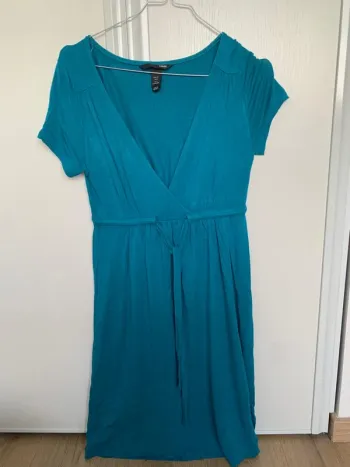 Robe fluide bleu turquoise