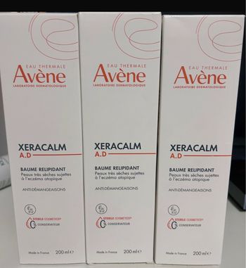 3 boites de crème (baume) xeracalm 200Ml Avene