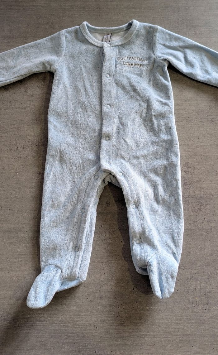 Pyjama velours bienvenu Little Boy