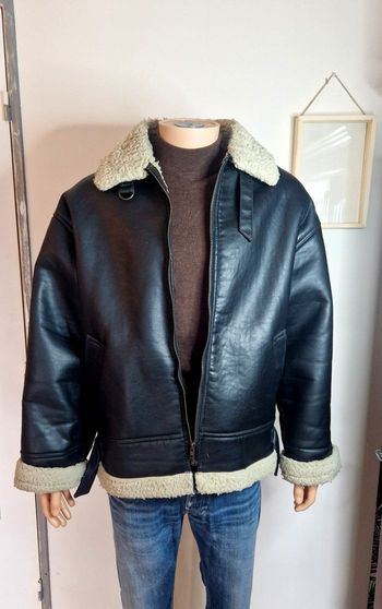 Veste blouson Homme Windfield Noir Outdoor taille XL bombardier aviateur