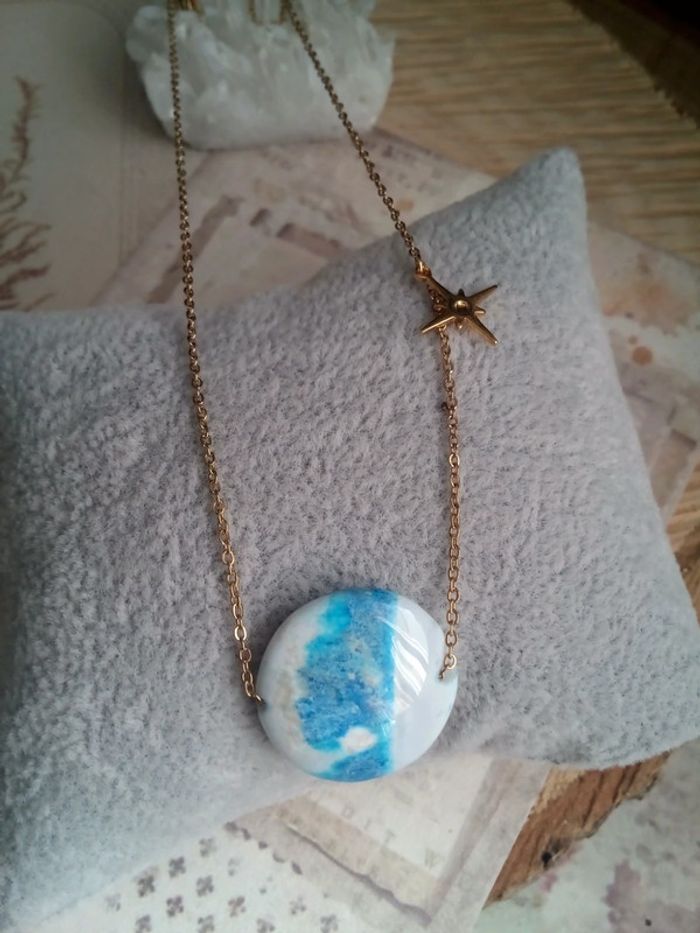 Collier agate et étoile du Nord - photo numéro 3