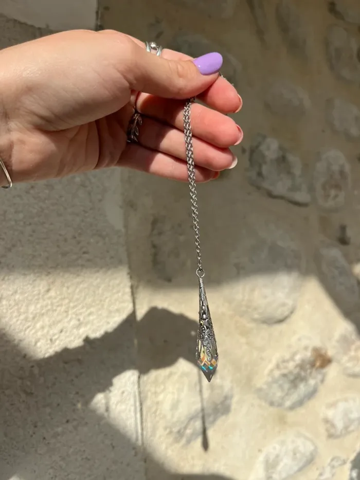 Collier goutte cristal swarovski fait main multicolore - photo numéro 6