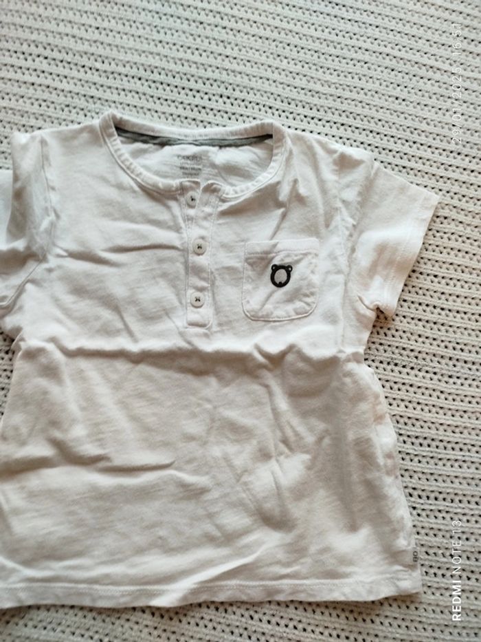 Tee-shirt blanc 23 mois Obaïbi