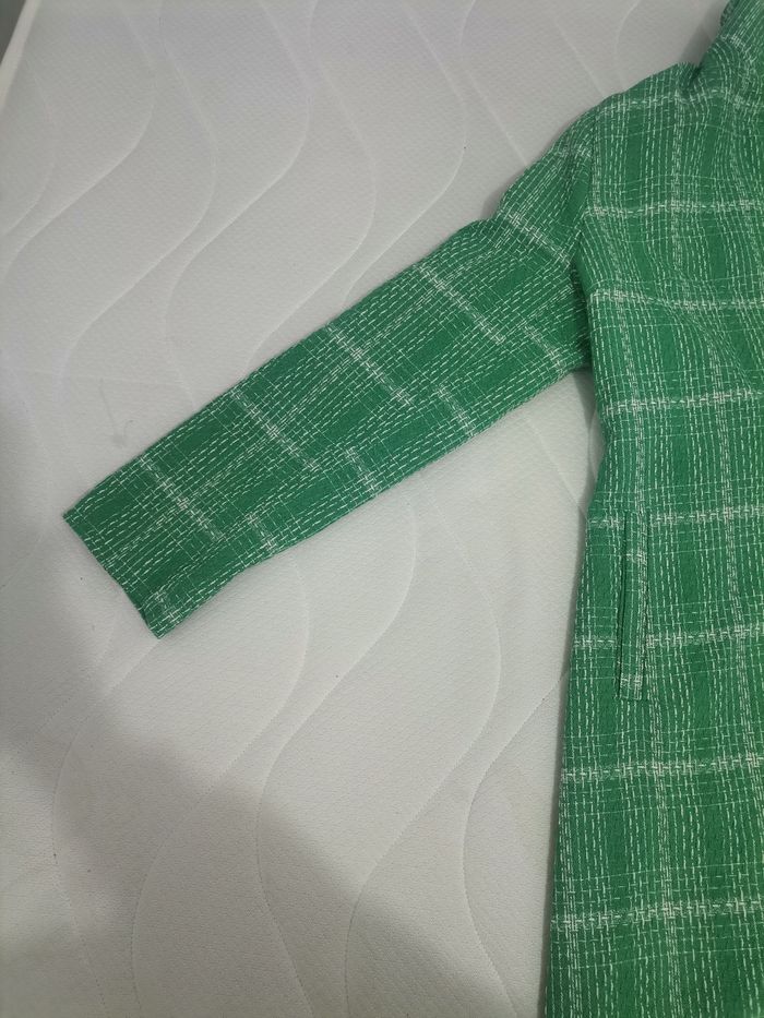 Robe manteau verte élégante taille 46 R&M style chic intemporel - photo numéro 4