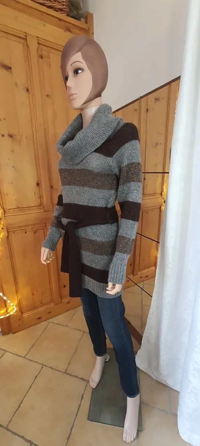 Pull long femme "Manoukian" taille M - photo numéro 3