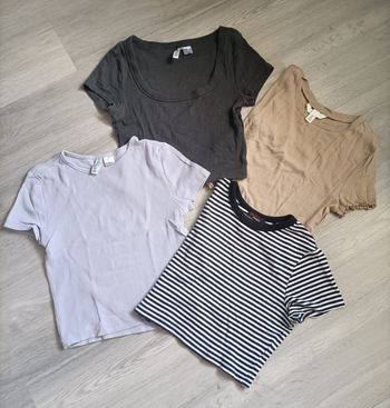 Lot de 4 tops crop tops H&M et Jennyfer Taille XS-S