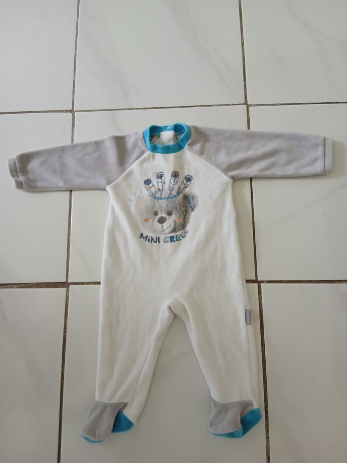 Pyjama garcon d hiver en coton taille 6 mois marque absorba - photo numéro 4