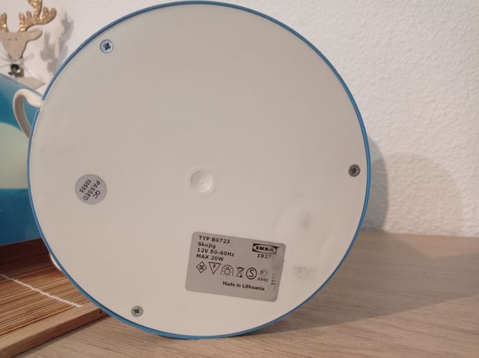 💡 Lampe de table chevet + Lustre Ikea SKOJIG nuage bleu VINTAGE - photo numéro 6