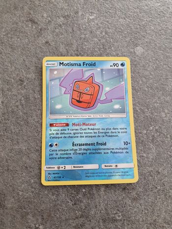 Carte Pokemon Motisma froid reverse