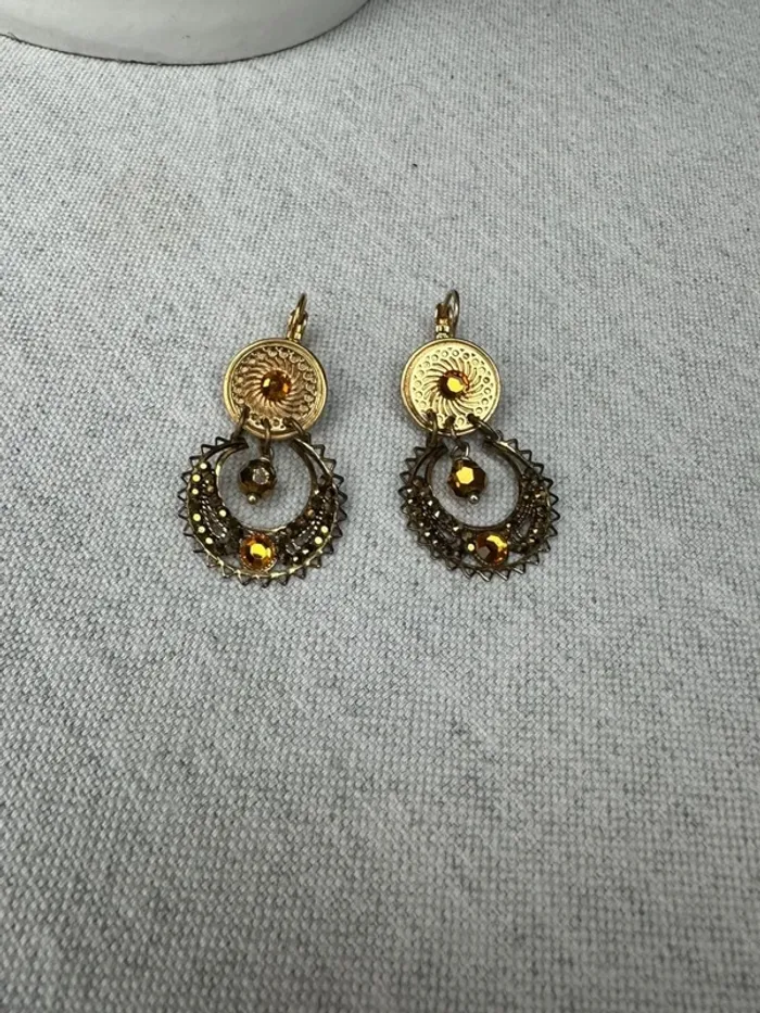 Boucle d’oreille dorées Saona - photo numéro 4