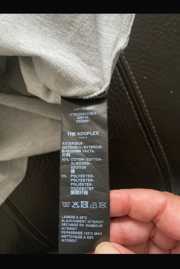 TEE SHIRT THE KOOPLES TAILLE M COMME NEIF GRIS LOGO FLUO - photo numéro 4
