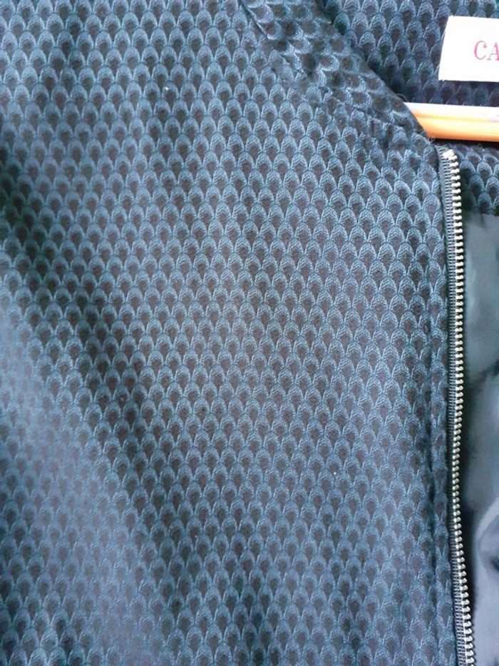 Veste zippée femme bleu marine à motifs taille 42 - photo numéro 7