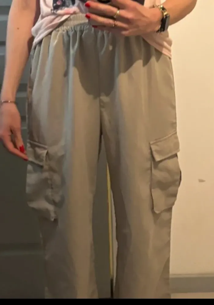 Pantalon cargo beige Shein - Taille L (40/42) - photo numéro 2
