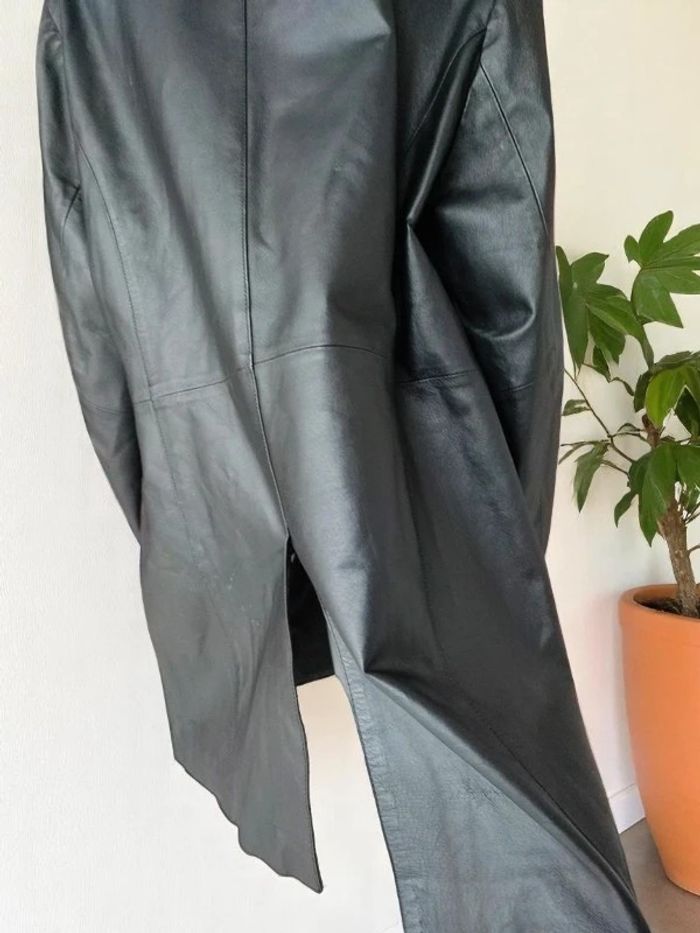 Manteau long en cuir véritable - photo numéro 7
