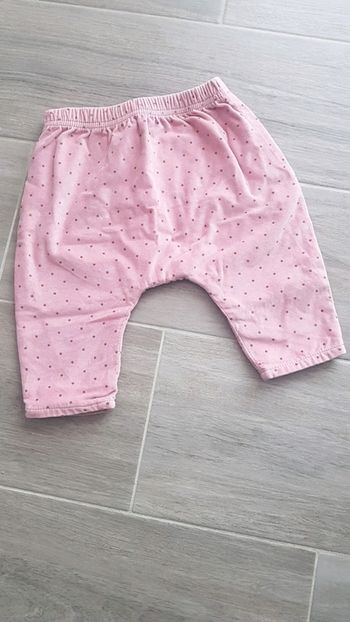 Pantalon rose à pois kiabi 12 M