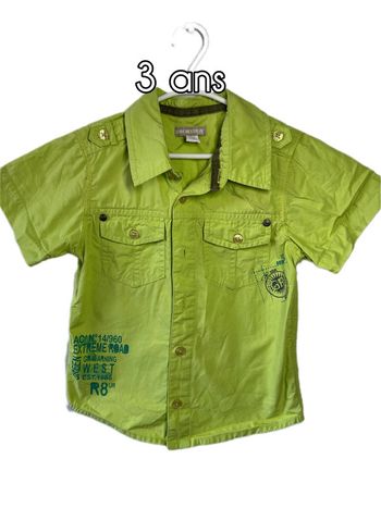 Chemise orchestra bébé 3 ans vert