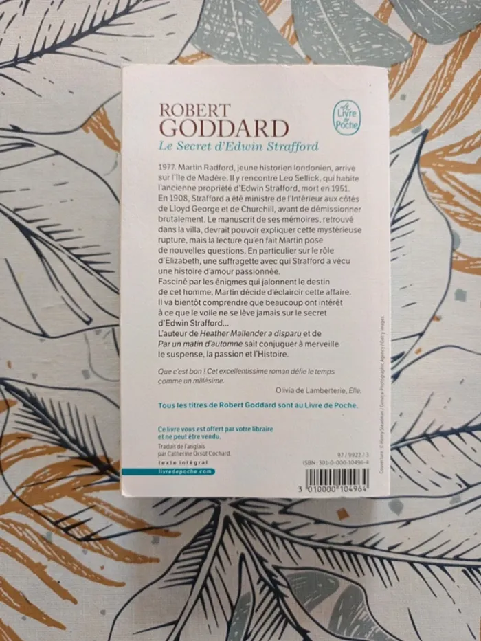 Le secret d'Edwin Strafford de Robert Goddard - photo numéro 2