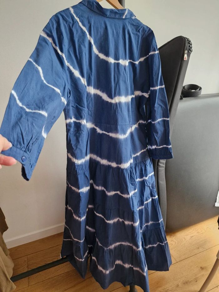 Maison 123 robe longue tie and dye bleu marine - photo numéro 11