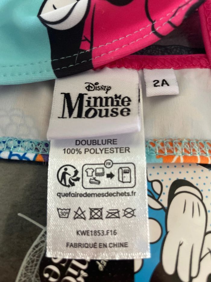 Maillot de bain Minnie 2pc 2 ans neuf bleu et rose - photo numéro 6