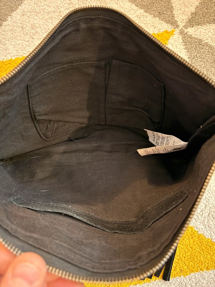 Pochette en cuir noir Zign - photo numéro 3