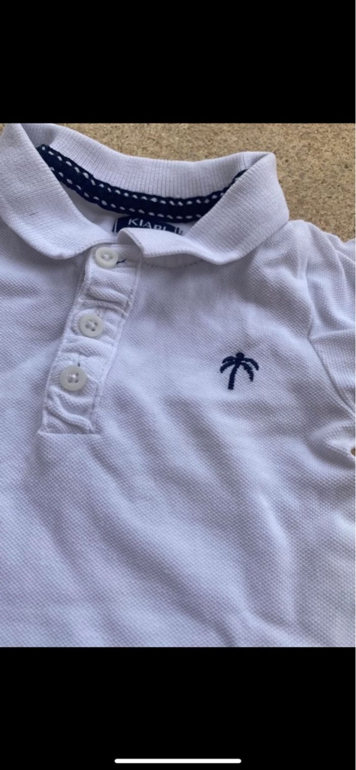 Polo kiabi bleu marine et blanc - photo numéro 2