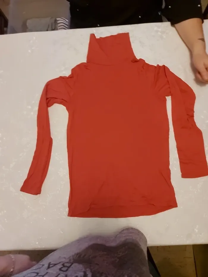 Haut col roulé fille