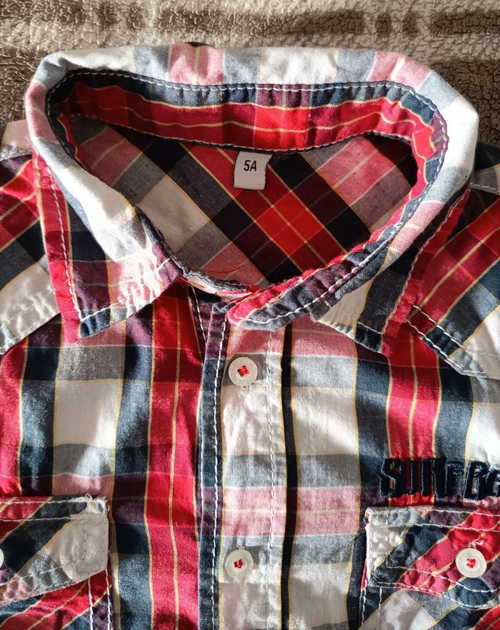 👔 Chemise Enfant Manches Courtes à Carreaux - 5 Ans - photo numéro 2