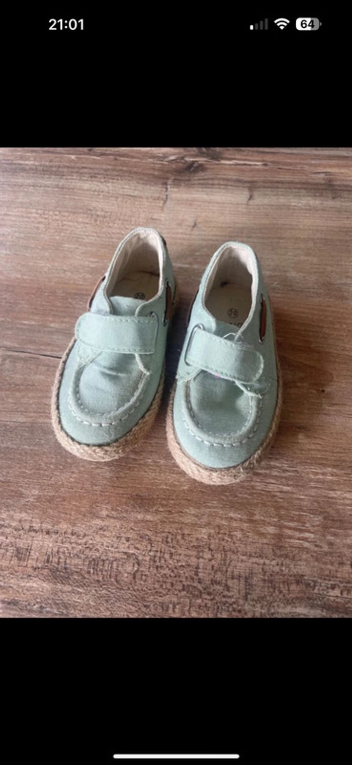 Mocassin / bateau vert eau Taille 20 Mango - photo numéro 2