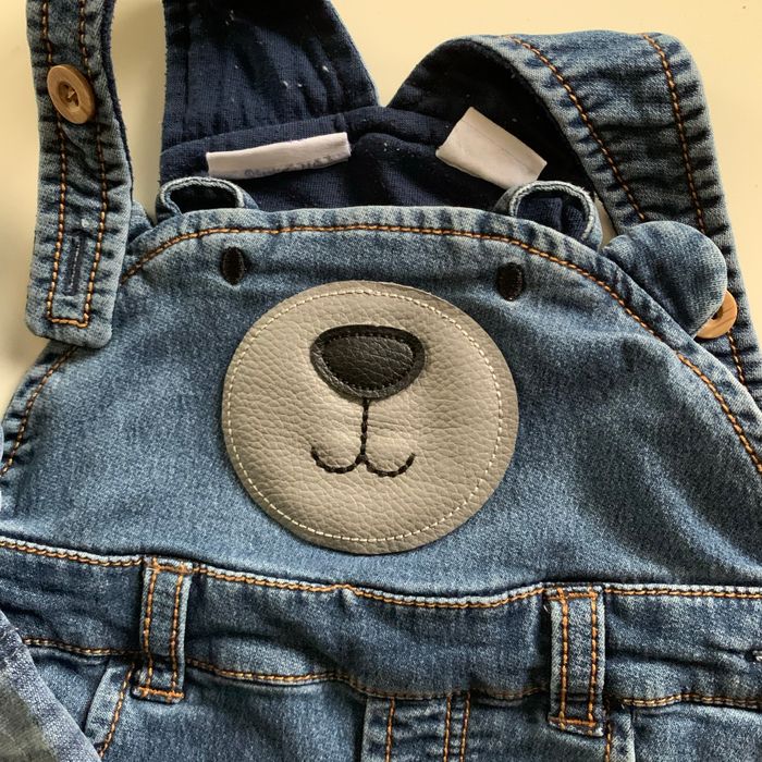 Lot de 3 salopettes jean 6 mois - photo numéro 3