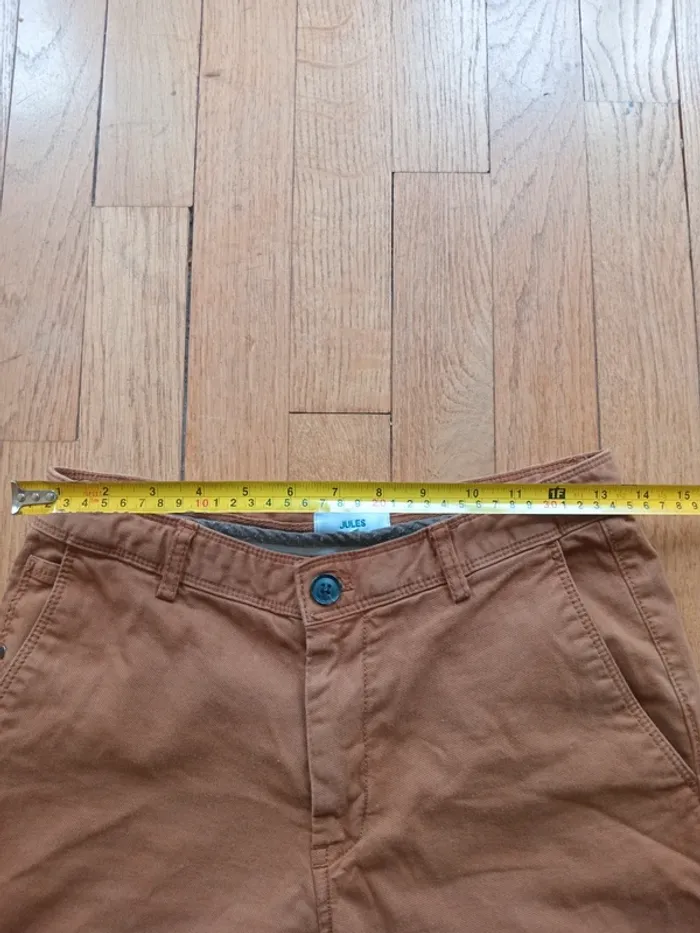 Pantalon homme marron, coupe droite marque Jules , comme neuf, taille 36 - photo numéro 8
