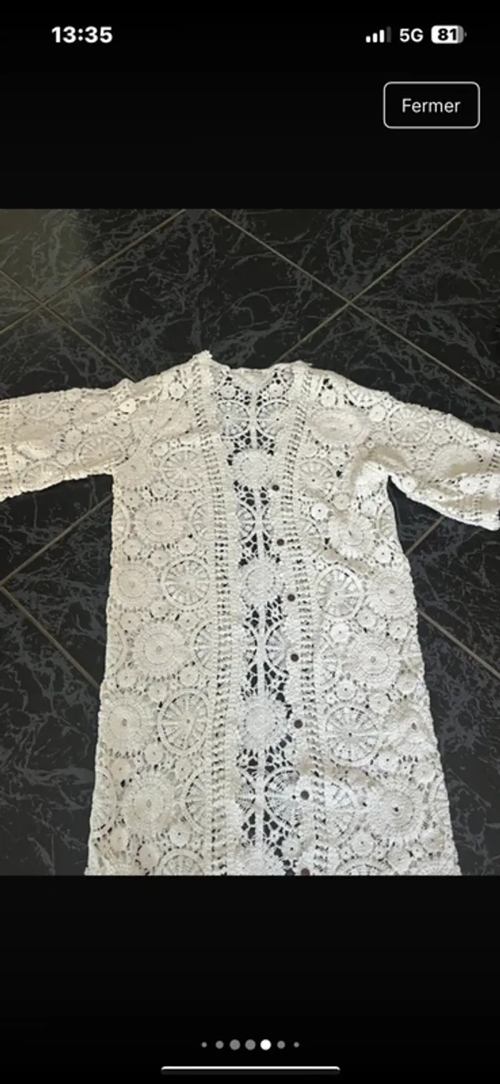 Kimono crochet plage S et M - photo numéro 6