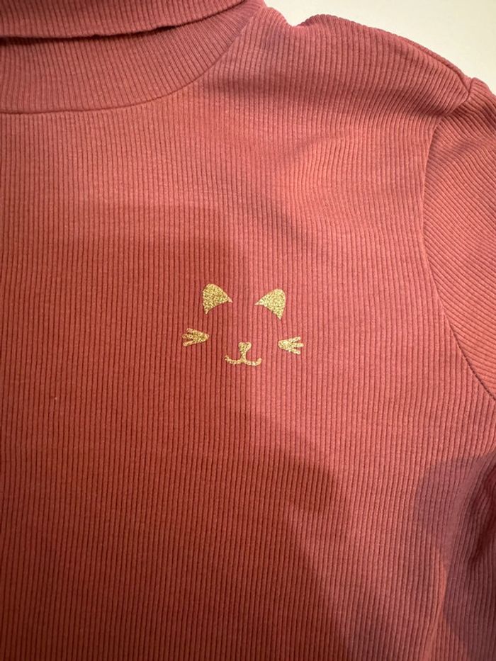 Pull col roulé rose 10 ans - photo numéro 2