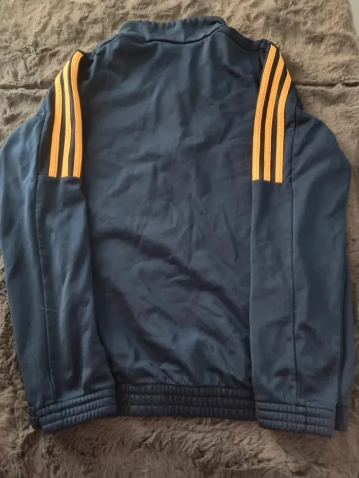 Veste zippé Adidas bleu, 12/13 ans Enfant - photo numéro 4