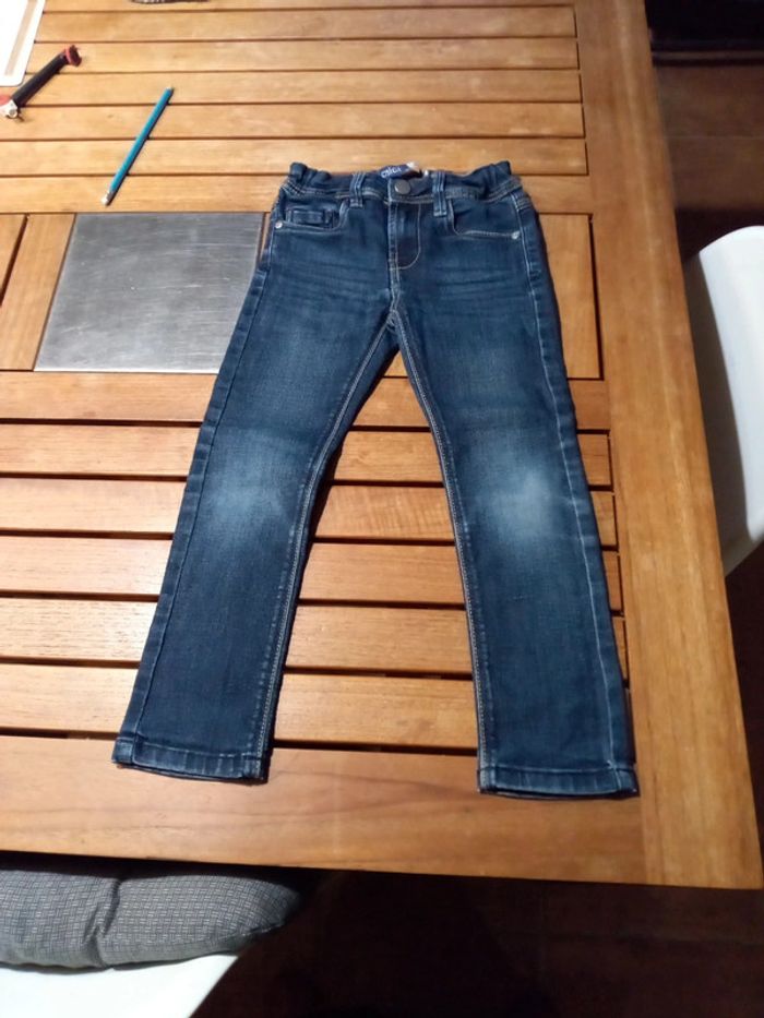 Jean skinny moustache usé T 4 ans 104 cm