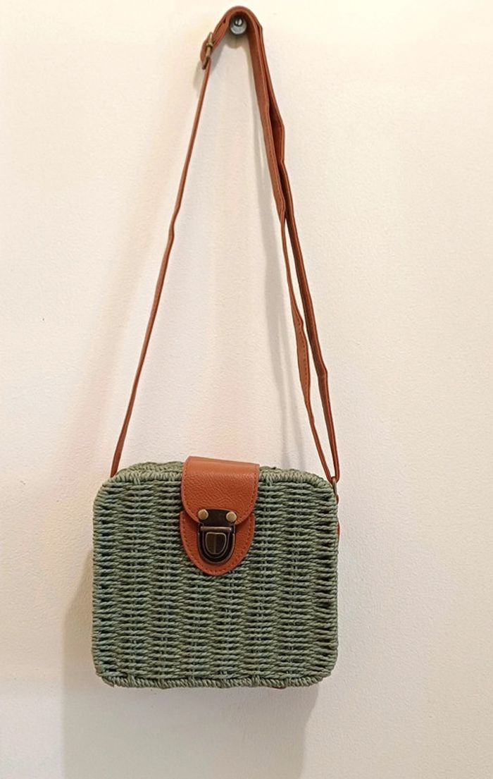 Sac panier en osier avec bandoulière ajustable - photo numéro 4