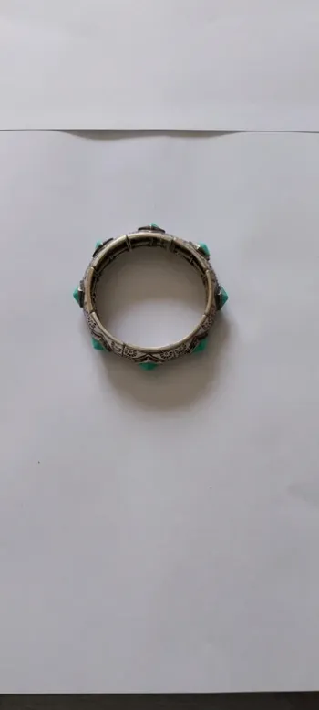 Bracelet fantaisie neuf. Turquoise et argent