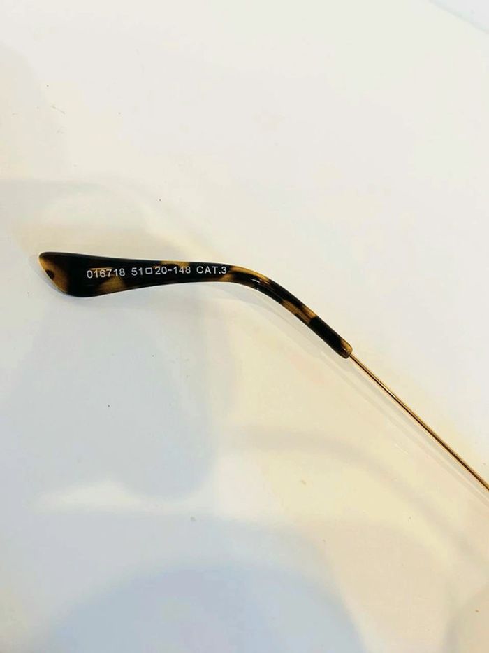 Lunette de soleil femme ovale marron écaille et dorée UV protection catégorie 3 - photo numéro 7