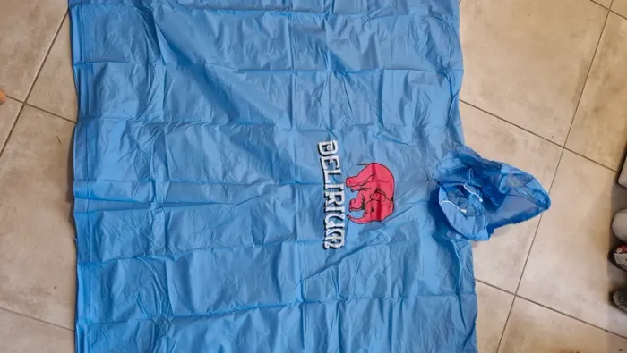Pancho de pluie taille unique bleu delirium