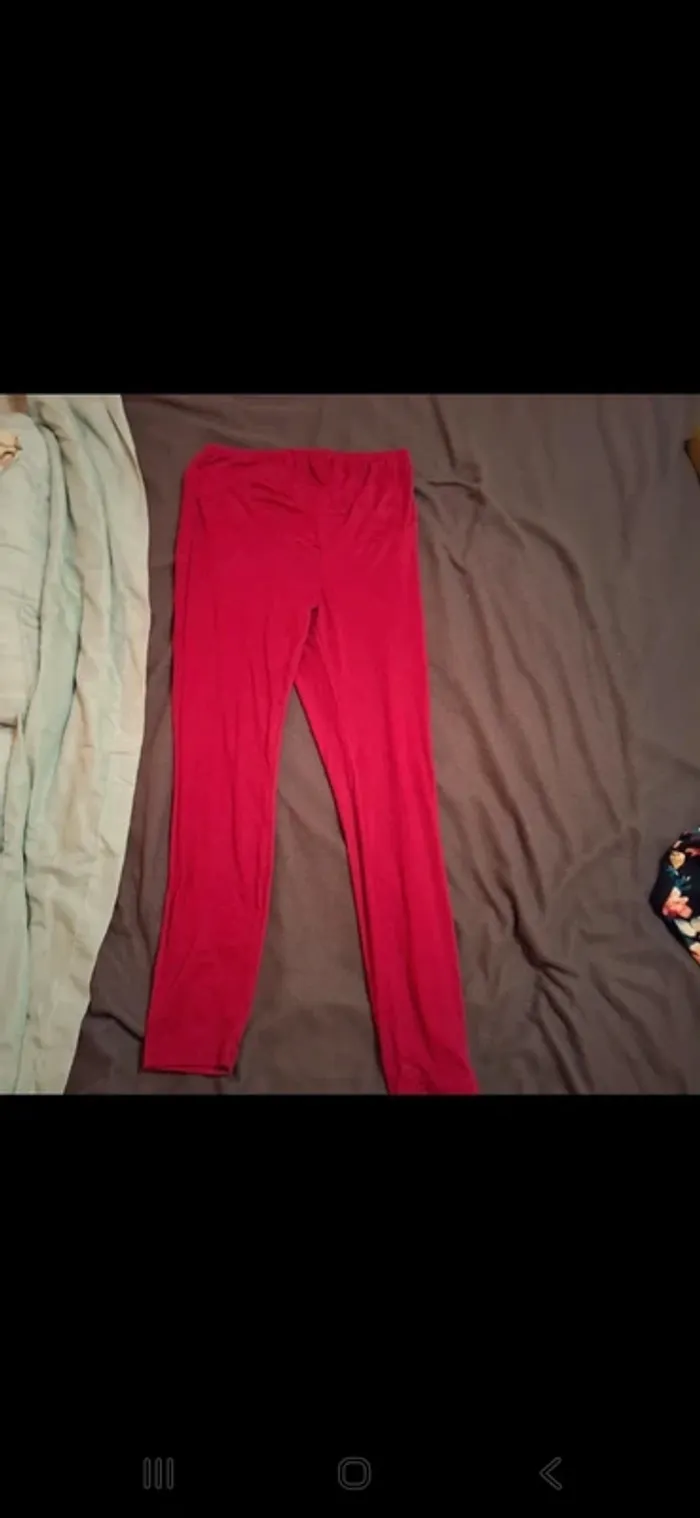 Legging de grossesse rouge taille M