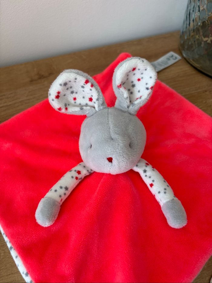 Doudou souris rosé pois étoilés très bon état - photo numéro 2