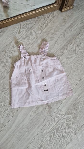 Joli haut / débardeur en lin lila neuf Kiabi 🌸 36 mois