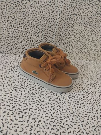 chaussures lacoste bébé camel ampthill pointure 22 mixte