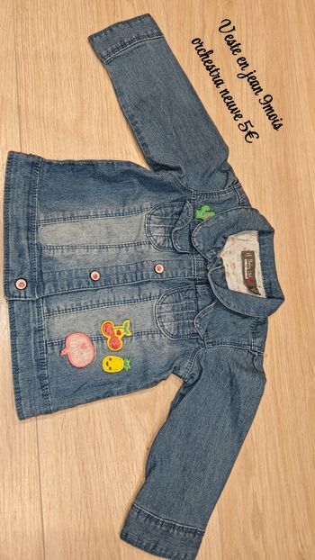 Veste en jean 9mois orchestra neuf 