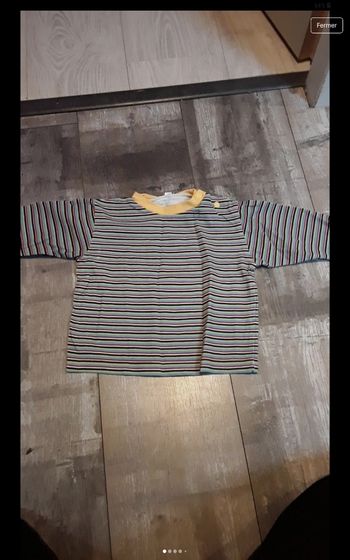 tee-shirt manche longue a rayures