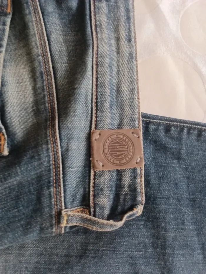 Pantalon jeans court femme Replay taille 40 coupe droite rétro vintage - photo numéro 9